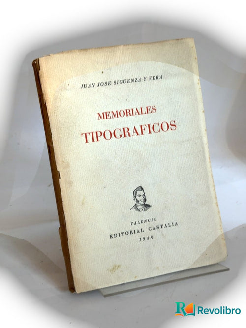 Portada de Memoriales tipográficos de Juan José Sigüenza y Vera, libro de segunda mano