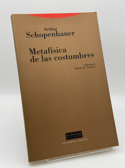 Portada de Metafisica de las costumbres de Immanuel Kant, libro de segunda mano