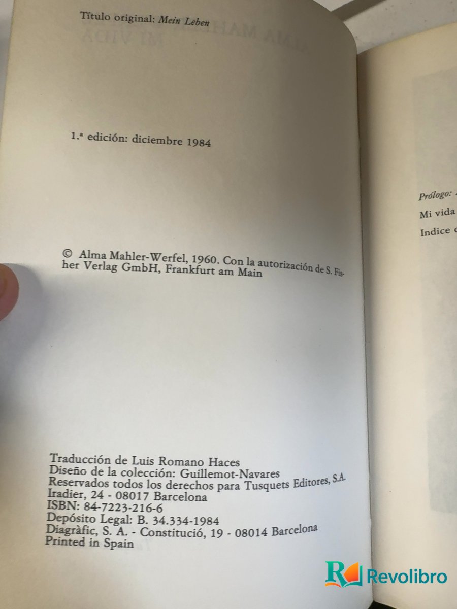 Foto 4 de Mi vida - 1ª edición de Alma Mahler-Werfel, libro de segunda mano