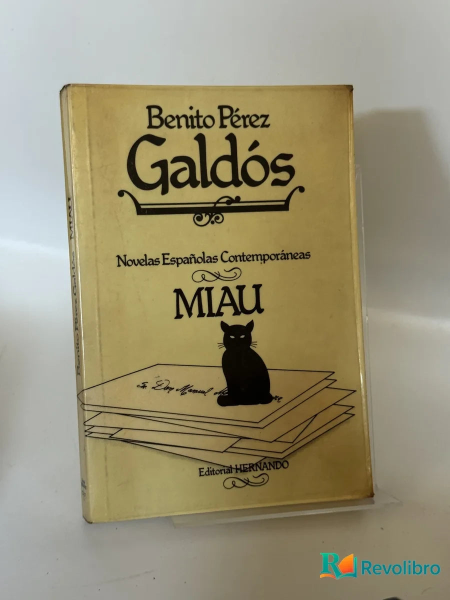 Portada de Miau de Benito Pérez Galdós, libro de segunda mano