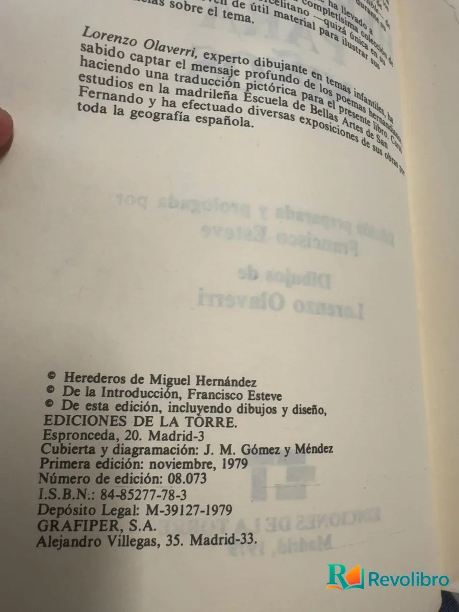 Foto 3 de Miguel Hernández para niños - 1ª edición de Miguel Hernández, libro de segunda mano