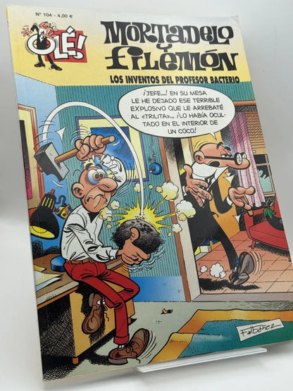 Mortadelo y Filemón: Los inventos del profesor Bacterio de Francisco Ibáñez | Libro segunda mano - Portada