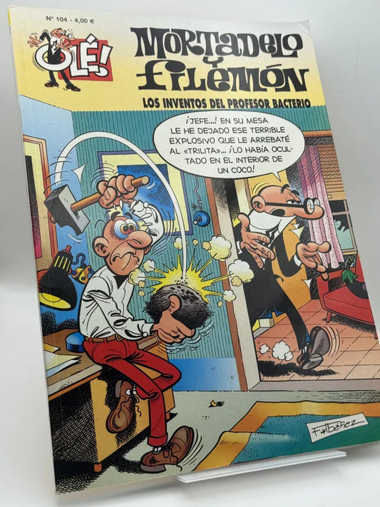 Mortadelo y Filemón: Los inventos del profesor Bacterio de Francisco Ibáñez | Libro segunda mano - Portada