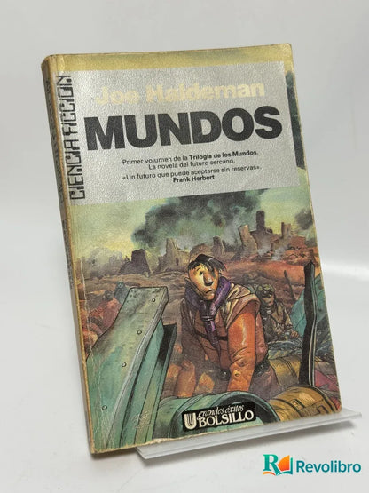 Portada de Mundos de Joe Haldeman, libro de segunda mano