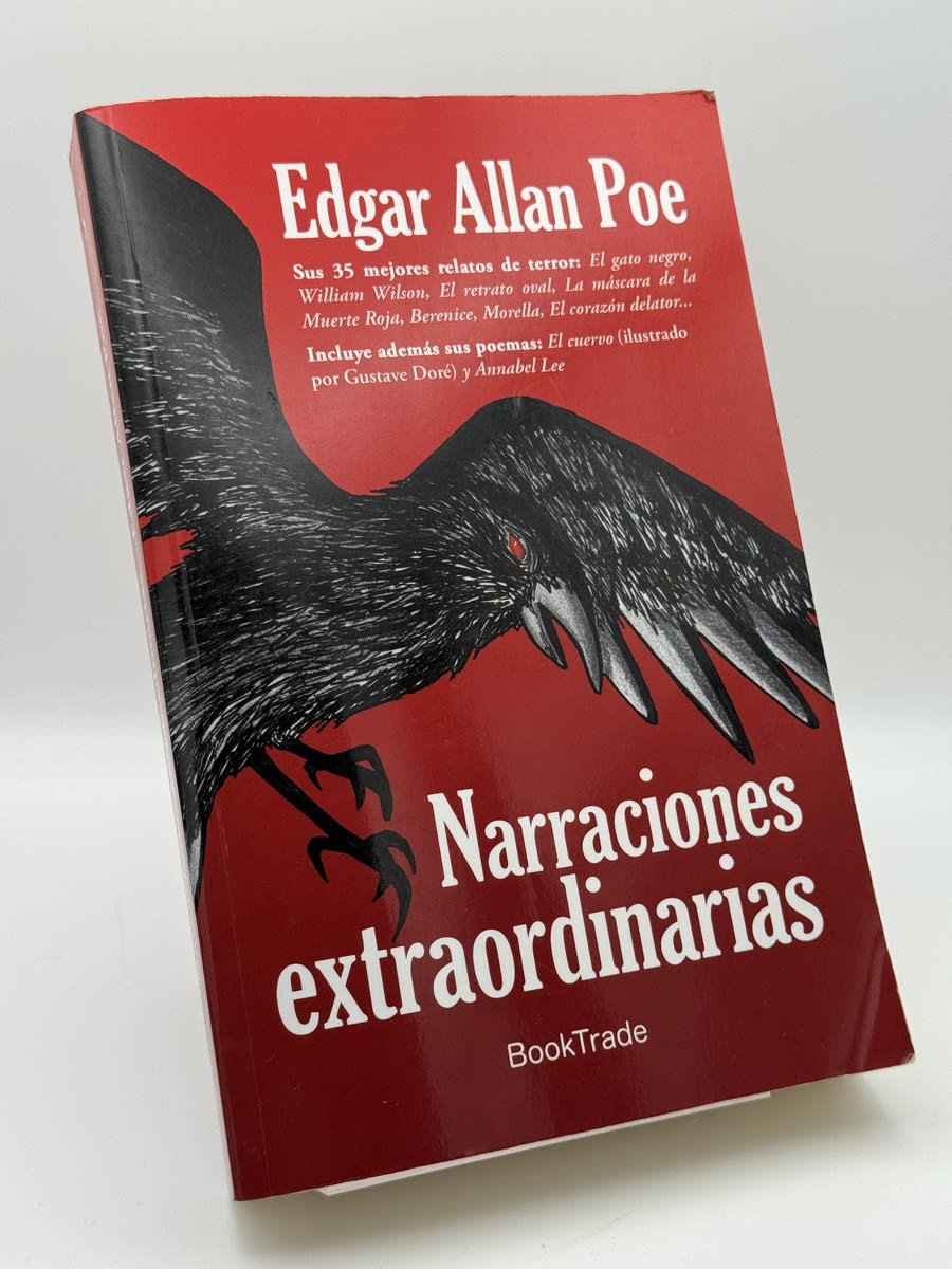 Portada de Narraciones extraordinarias de Edgar Allan Poe, libro de segunda mano