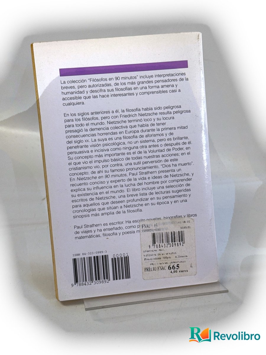 Foto 2 de Nietzsche en 90 minutos de Paul Strathern, libro de segunda mano
