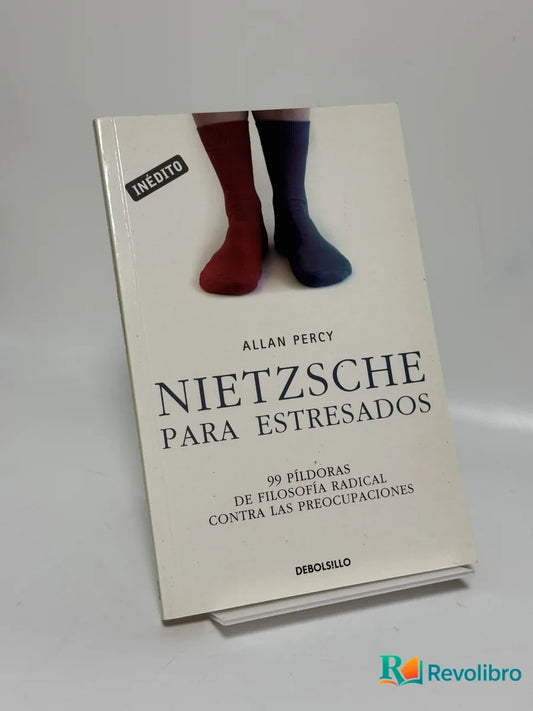 Portada de Nietzsche para Estresados de Allan Percy, libro de segunda mano
