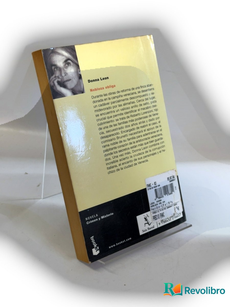 Foto 2 de Nobleza obliga de Donna Leon, libro de segunda mano