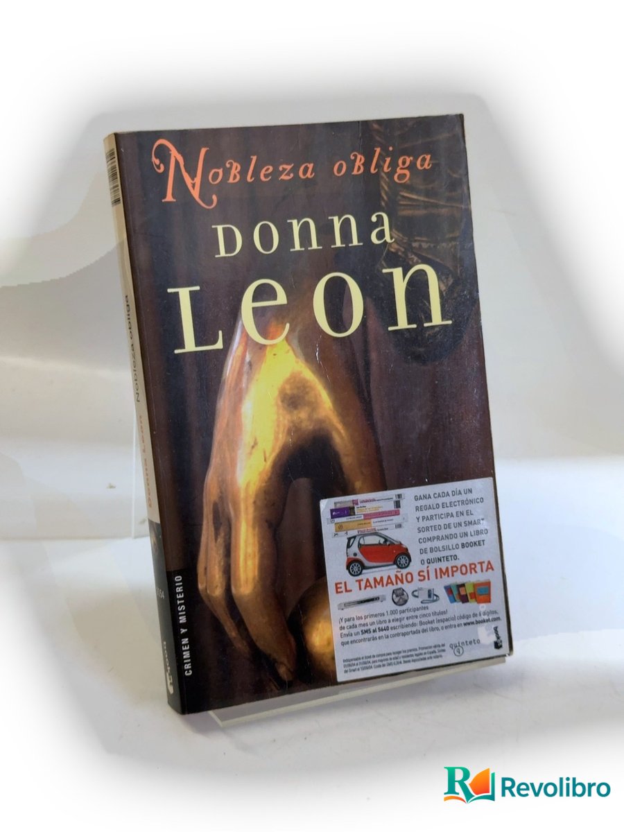 Portada de Nobleza obliga de Donna Leon, libro de segunda mano