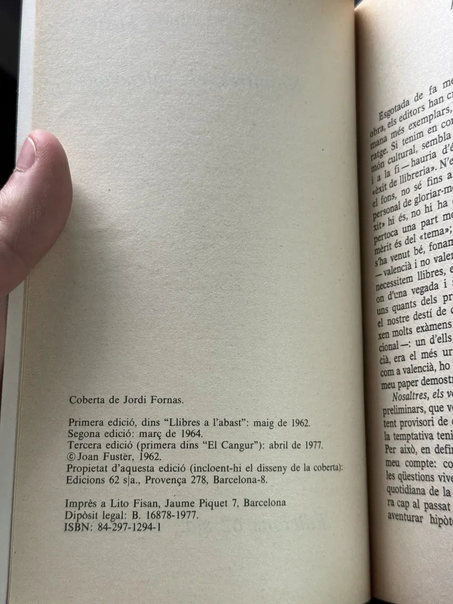 Foto 2 de Nosaltres, els valencians de Joan Fuster, libro de segunda mano