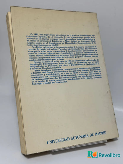 Foto 2 de Nuevas perspectivas sobre la mujer de Jornadas de Investigación Interdisciplinaria (1st 1981 Madrid, libro de segunda mano