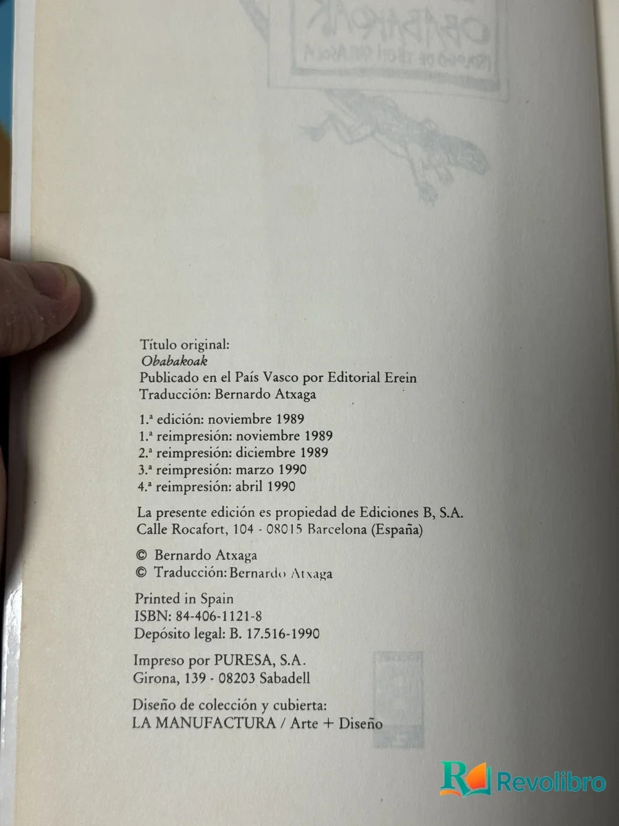 Foto 2 de Obabakoak de Bernardo Atxaga, libro de segunda mano