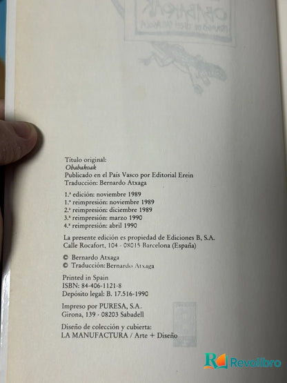 Foto 2 de Obabakoak de Bernardo Atxaga, libro de segunda mano