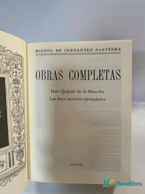Portada de Obras completas 1 de Miguel de Cervantes Saavedra, libro de segunda mano