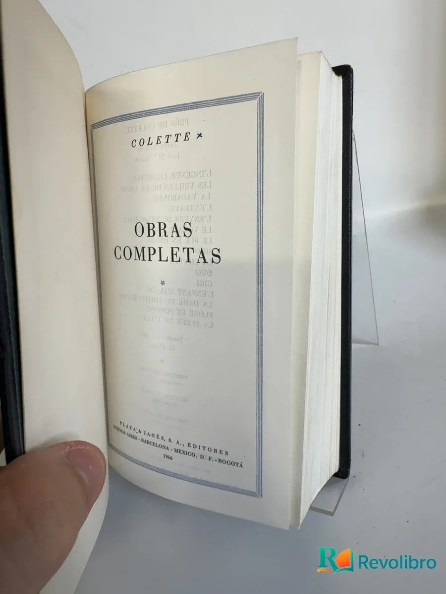 Portada de Obras completas de Colette, libro de segunda mano