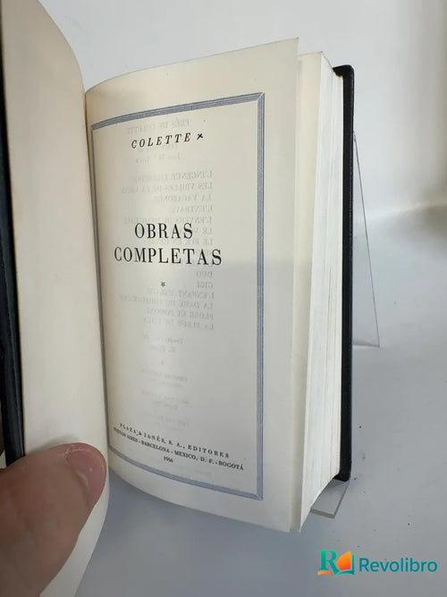Portada de Obras completas de Colette, libro de segunda mano