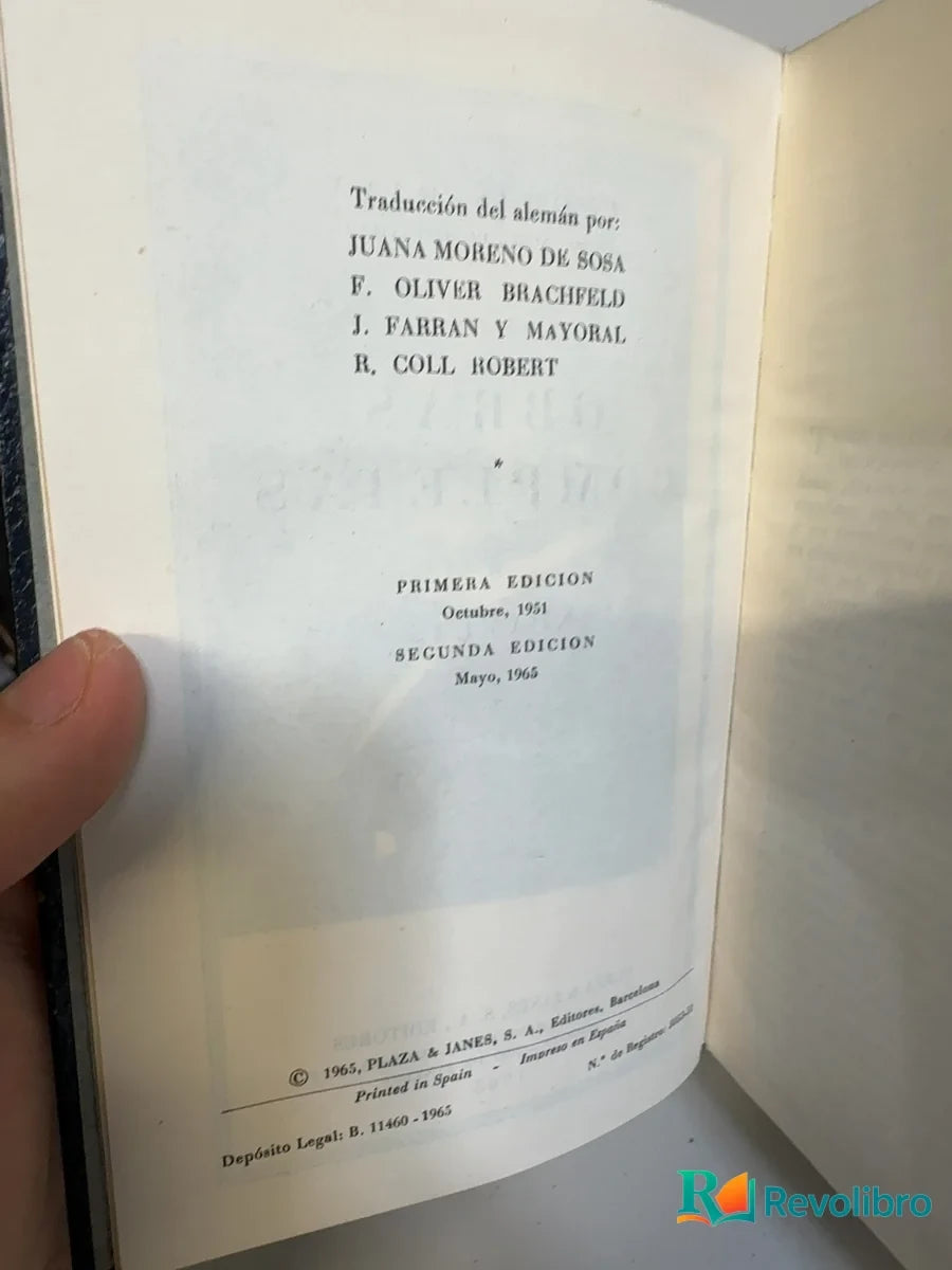 Foto 3 de Obras completas. Volumen I de Thomas Mann, libro de segunda mano