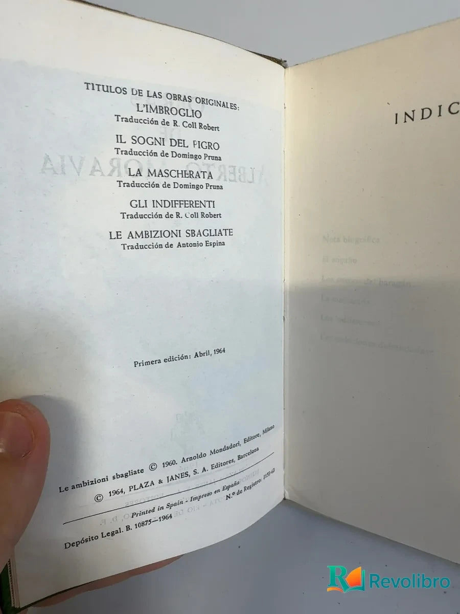Foto 3 de Obras de Alberto Moravia - 1ª edición de Alberto Moravia, libro de segunda mano