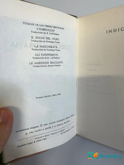 Foto 3 de Obras de Alberto Moravia - 1ª edición de Alberto Moravia, libro de segunda mano