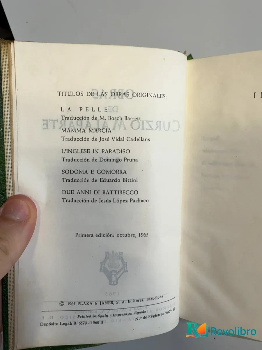 Foto 4 de Obras de Curzio Malaparte - 1ª edición de Curzio Malaparte, libro de segunda mano