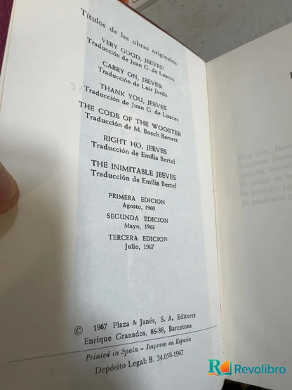 Foto 4 de Obras de P. G. Wodehouse, libro de segunda mano