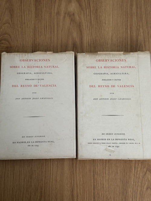 Portada de Observaciones sobre la historia natural, geografí... - Don Antonio Josef Cavanil de Don Antonio Josef Cavanilles, libro de segunda mano