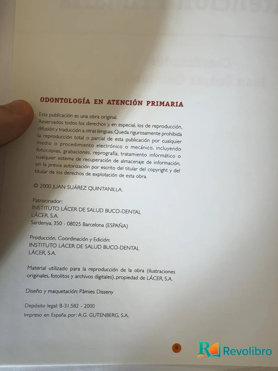 Foto 2 de Odontología en atención primaria - 1ª edición de Juan Suárez Quintanilla, libro de segunda mano