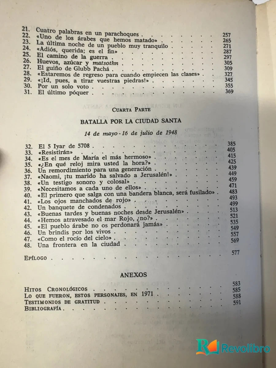 Foto 5 de Oh Jerusalén de Dominique Lapierre, libro de segunda mano