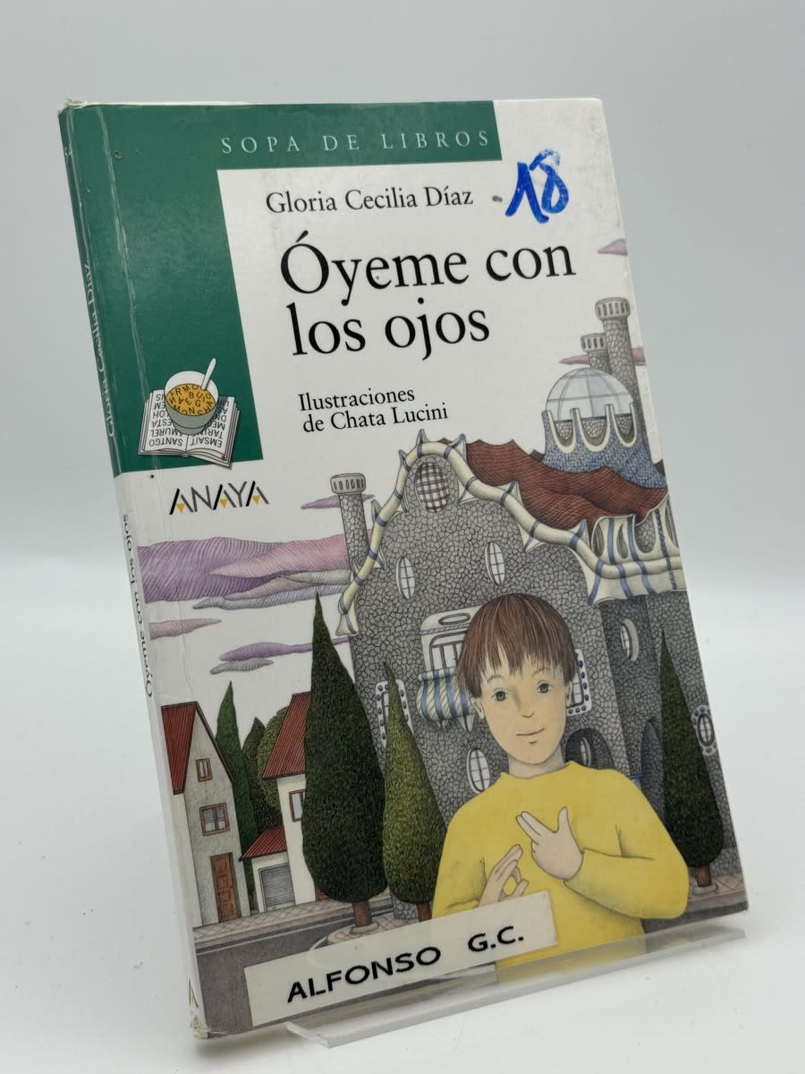 Portada de Oyeme con los ojos de Gloria Cecilia Díaz, libro de segunda mano