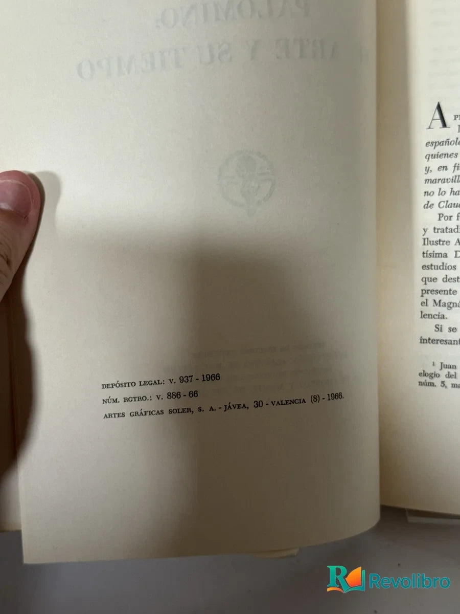 Foto 2 de Palomino: Su Arte y Su Tiempo de Emilio M. Aparicio Olmos, libro de segunda mano