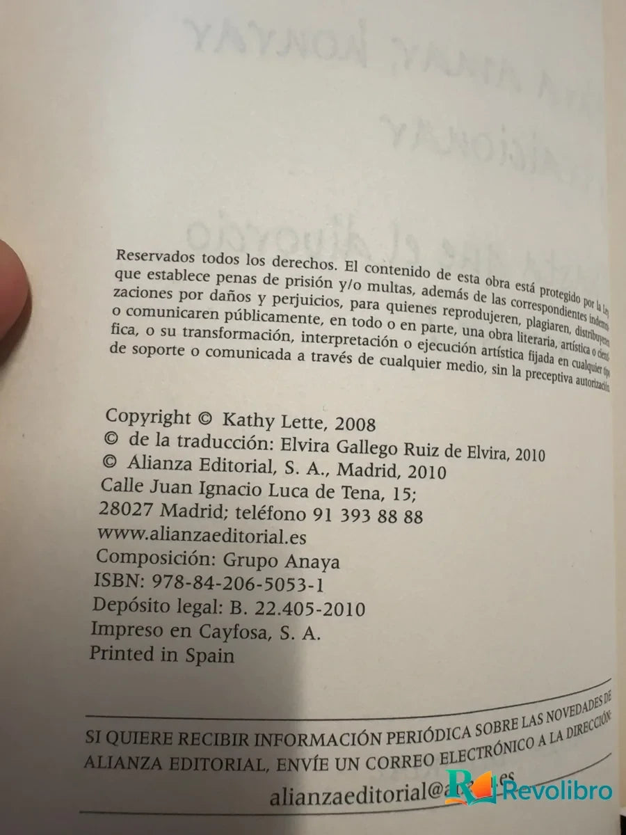 Foto 3 de Para amar, honrar y traicionar de Kathy Lette, libro de segunda mano