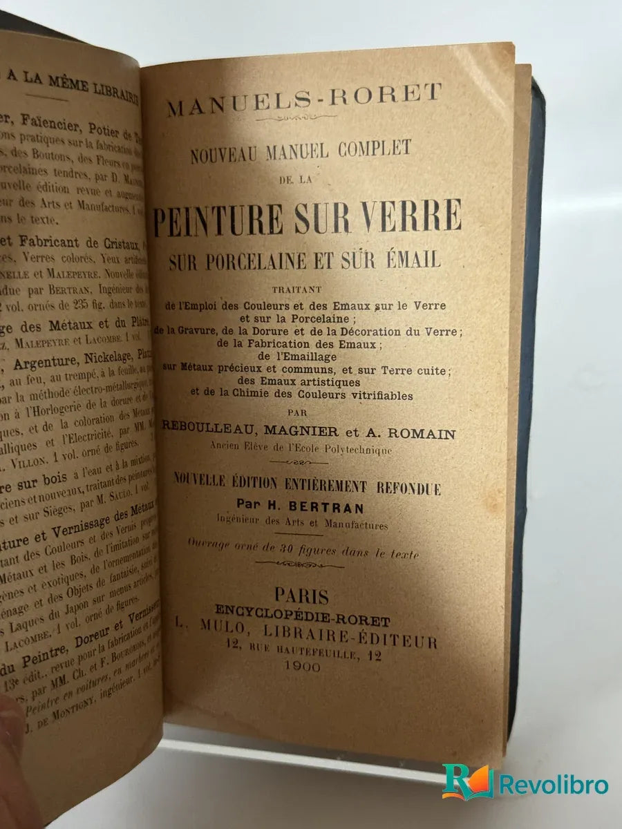 Foto 2 de Peinture sur verre, sur porcelaine et sur émail – Encyclopédie Roret de Durieu, libro de segunda mano