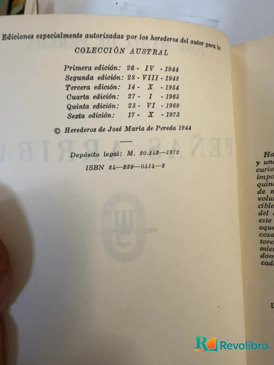 Foto 2 de Peñas arriba de José María de Pereda, libro de segunda mano