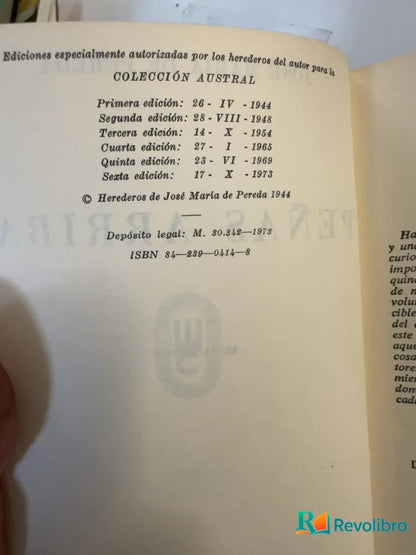Foto 2 de Peñas arriba de José María de Pereda, libro de segunda mano