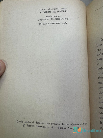 Foto 2 de Peregrino en el mar de Pär Lagerkvist, libro de segunda mano