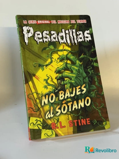 Portada de Pesadillas No bajes al sótano de R.L. Stine, libro de segunda mano