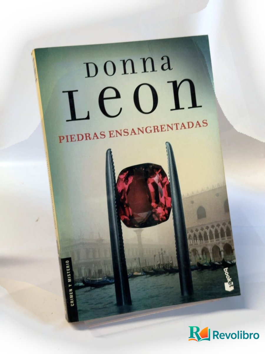Portada de Piedras ensangrentadas de Donna Leon, libro de segunda mano