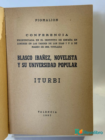 Foto 2 de Pigmalion de Blasco Ibañez, libro de segunda mano