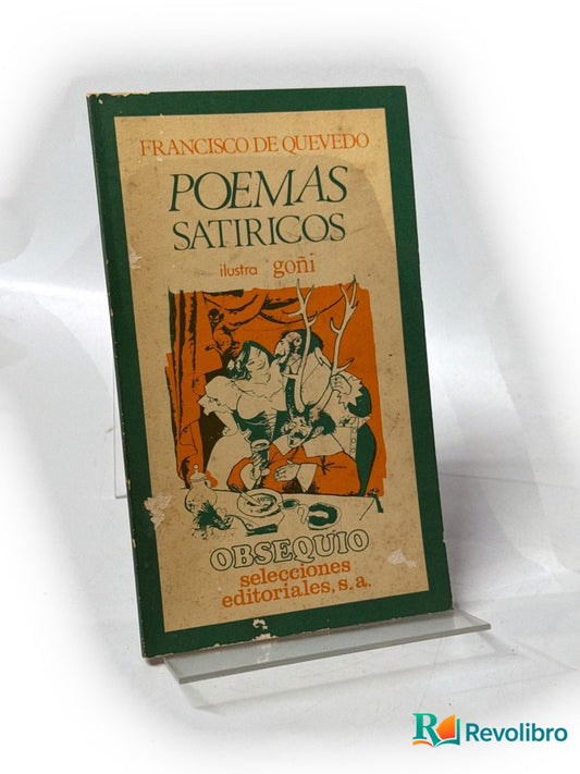 Portada de Poemas satíricos - 1ª edición de Francisco de Quevedo, libro de segunda mano