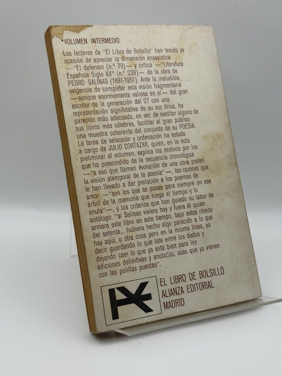 Foto 2 de Poesía - Pedro Salinas de Pedro Salinas, libro de segunda mano