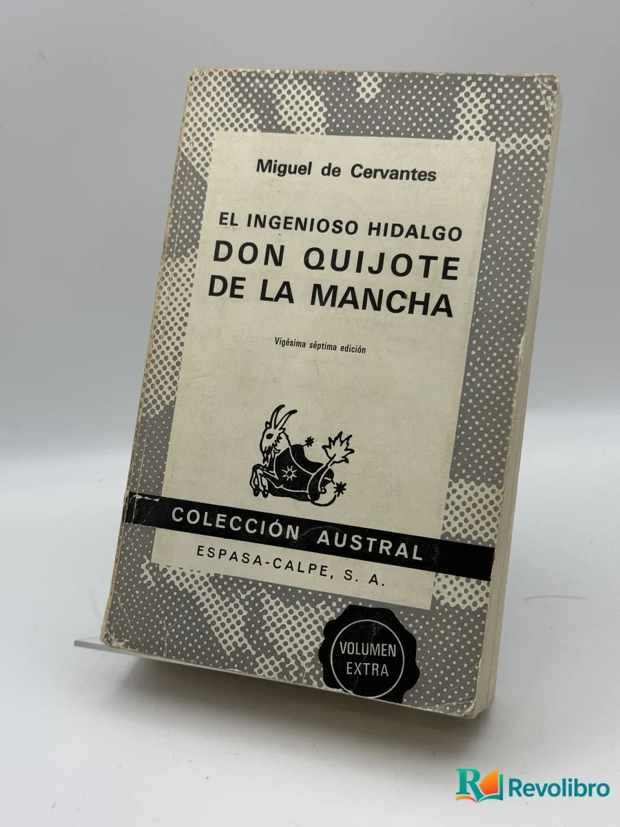 Portada de El ingenioso hidalgo Don Quijote de la Mancha de Miguel de Cervantes, libro de segunda mano