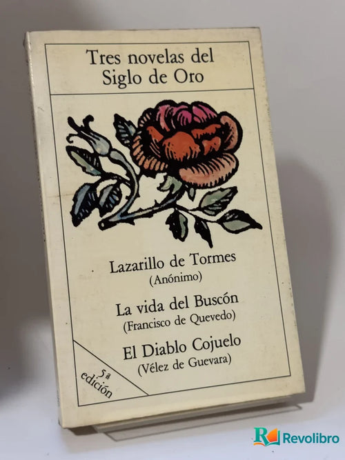Portada de Tres novelas del Siglo de Oro de Anónimo; Francisco de Quevedo; Vélez de Guevara, libro de segunda mano