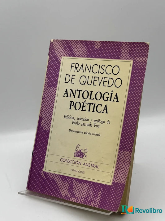 Portada de Antología poética de Francisco de Quevedo, libro de segunda mano