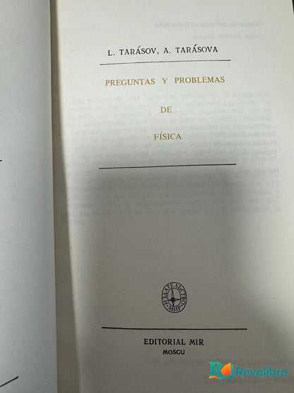 Foto 2 de Preguntas y problemas de Física de L. Tarásov, libro de segunda mano