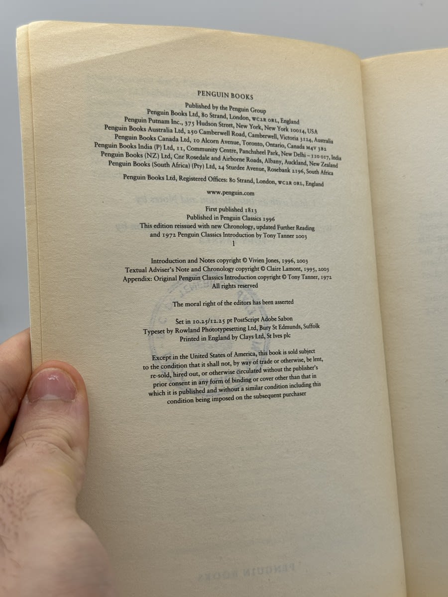 Pride and Prejudice 1st edition - Imagen 2