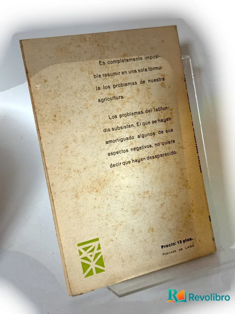 Foto 2 de ¡Problemas fundamentales de la Agricultura española de Ramón Tamanes, libro de segunda mano
