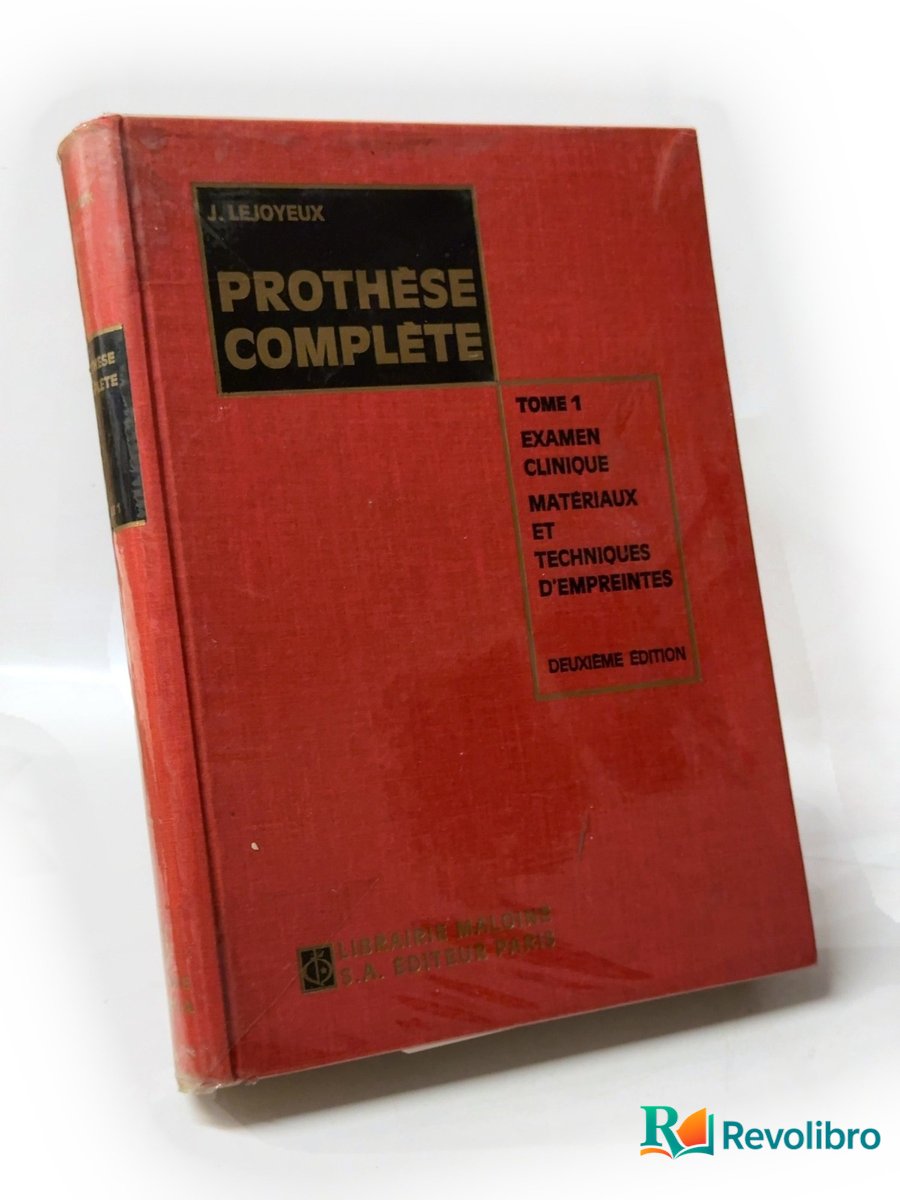 Portada de Prothèse complète de J. Lejoyeux, libro de segunda mano