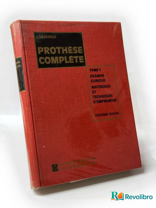 Portada de Prothèse complète de J. Lejoyeux, libro de segunda mano