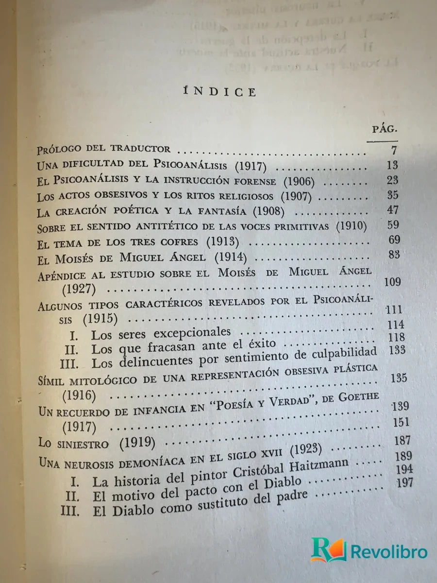 Foto 4 de Psicoanálisis aplicado de Sigmund Freud, libro de segunda mano