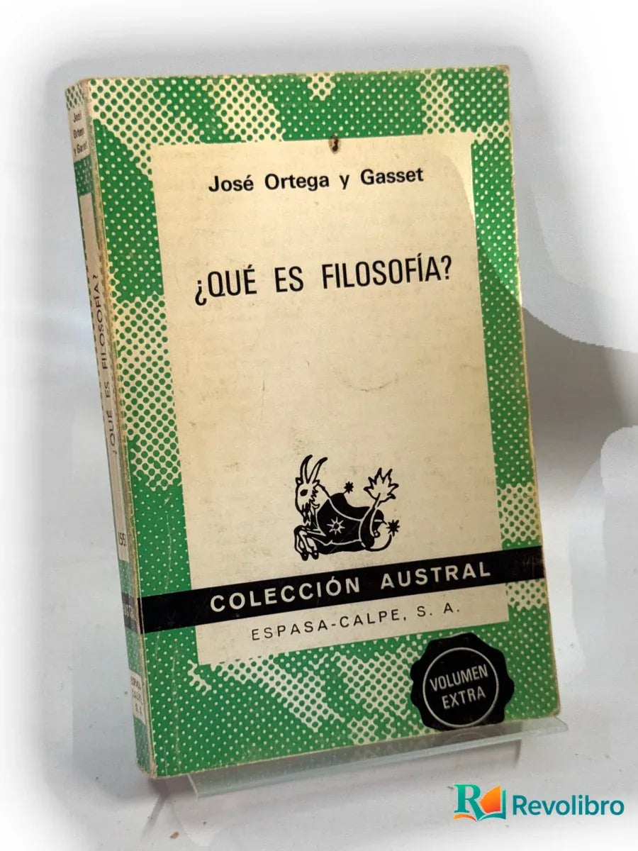 Portada de ¿Qué es filosofía? de José Ortega y Gasset, libro de segunda mano